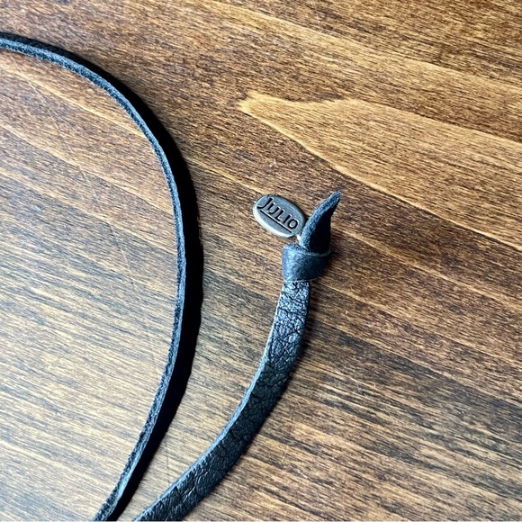 Julio Designs Black Leather Choker or Wrap Bracelet | Gift Idea | Black Leather - Picture 5 of 8